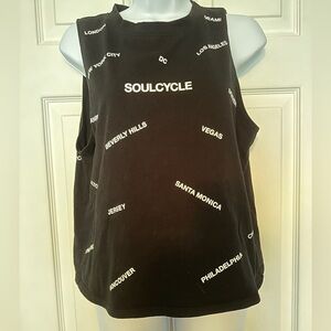 Soul cycle black muscle tank. Size medium.